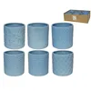 Set of Planters Gerimport Deco Blue Ceramic 13,5 x 13,5 x 13,2 cm (6 Units)