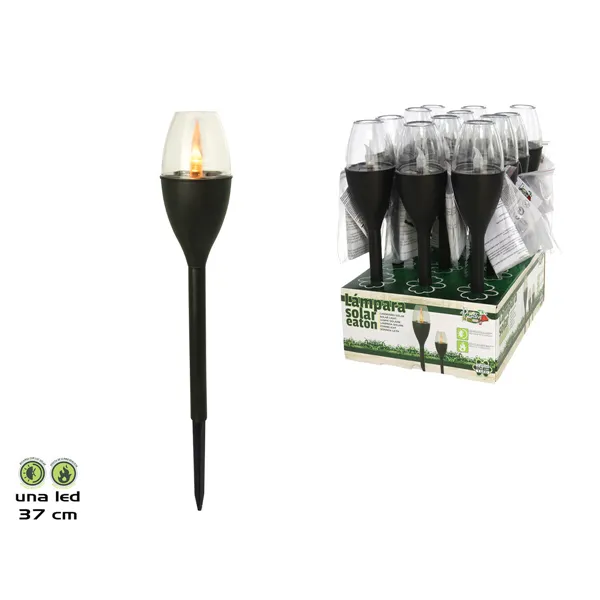 Solar lamp Gerimport Eaton Black 37 cm