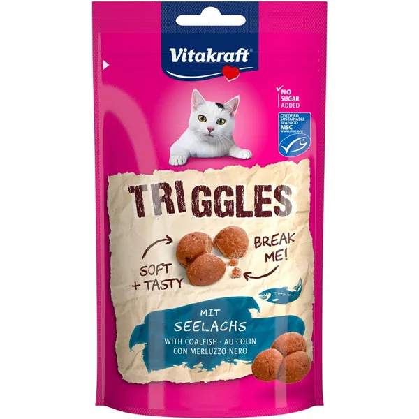 Snack for Cats Vitakraft Triggles Coalfish Fish 40 g