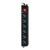 Ilgintuvas 6 Tomas Schuko tipo Techly IUPS-PCP-6V Juoda 3500 W (1,5 m)