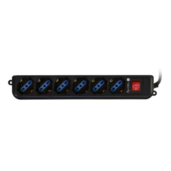 Ilgintuvas 6 Tomas Schuko tipo Techly IUPS-PCP-6V Juoda 3500 W (1,5 m)