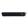 Schuko 6 virzienu daudzligzdu adapteris Techly IUPS-PCP-6V Melns 3500 W (1,5 m)