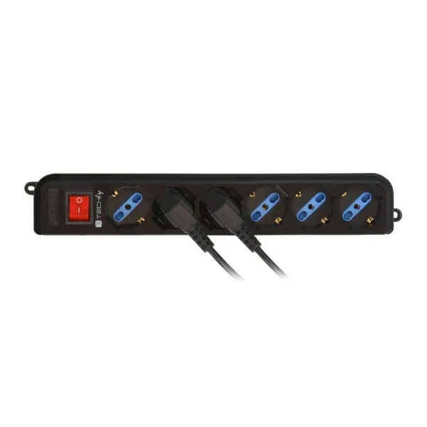 Ilgintuvas 6 Tomas Schuko tipo Techly IUPS-PCP-6V Juoda 3500 W (1,5 m)