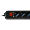 Schuko 6 Way Multi-socket Adapter Techly IUPS-PCP-6V Black 3500 W (1,5 m)