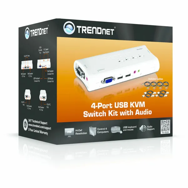 KVM slēdzis Trendnet TK-409K