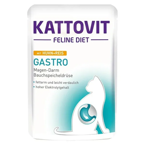 Cat food Kattovit Gastro Chicken with rice Chicken 85 g