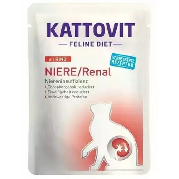 Cat food Kattovit Niere/Renal Beef Beef 85 g