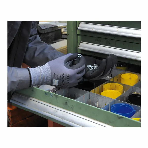 Work Gloves Cofra Dextermax Grey Nylon Nitrile