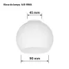 Lempos gaubtas Activejet Irma Balta stiklas 13 x 10 x 9,5 cm