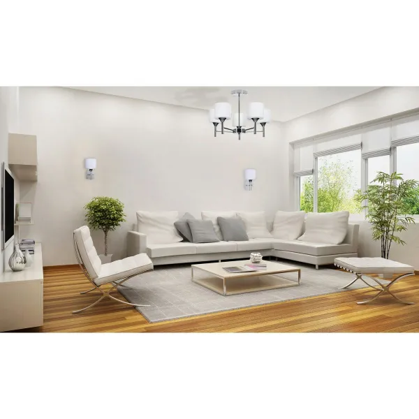 Pakabinamas apšvietimas Activejet AJE-MIRA 5P Balta Sidabras Metalinis 40 W 47,5 x 34 x 47,5 cm