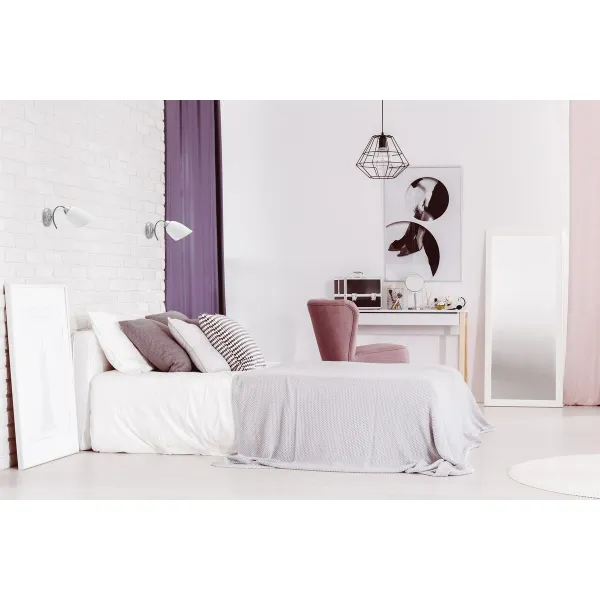 Sienas gaisma Activejet NIKITA 1P Nikiel Balts niķelis Metāls Stikls 60 W 220-240 V 26 x 12 x 12,5 cm 30 x 12 x 15 cm (1 Daudzum