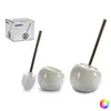 Toilet Brush Ceramic Silver Stainless steel 15 x 33,5 x 15 cm