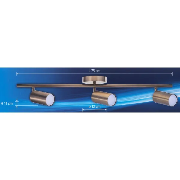 Потолочный светильник Activejet AJE-SPECTRA 3P Позолоченный Металл 40 W