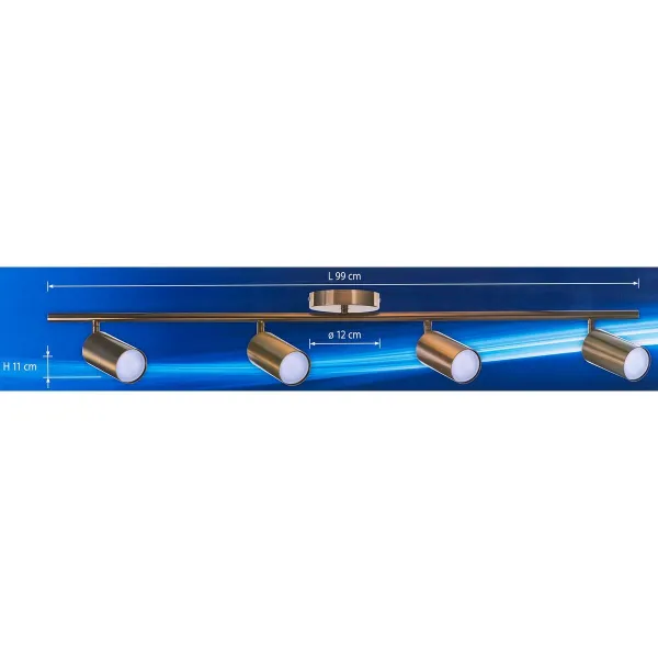 Потолочный светильник Activejet AJE-SPECTRA 4P Золото Позолоченный Металл 40 W