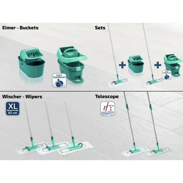 Mops Leifheit Profi Cotton Plus Balts Pelēks Tirkīzs