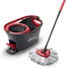 Mop with Bucket Vileda 167751 Melns Sarkans Mikrošķiedra Plastmasa