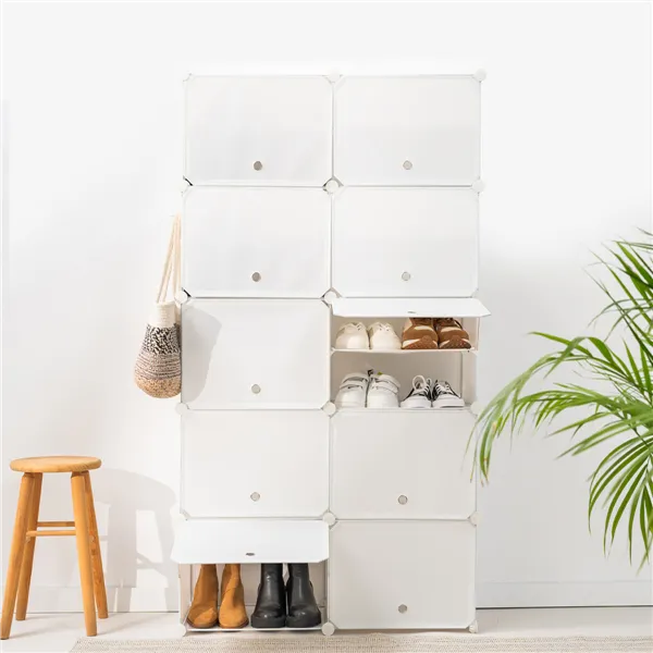 Portable Modular Shoe Cabinet InnovaGoods White