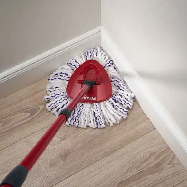 Mop with Bucket Vileda 167751 Musta Punainen Mikrokuitu Muovinen