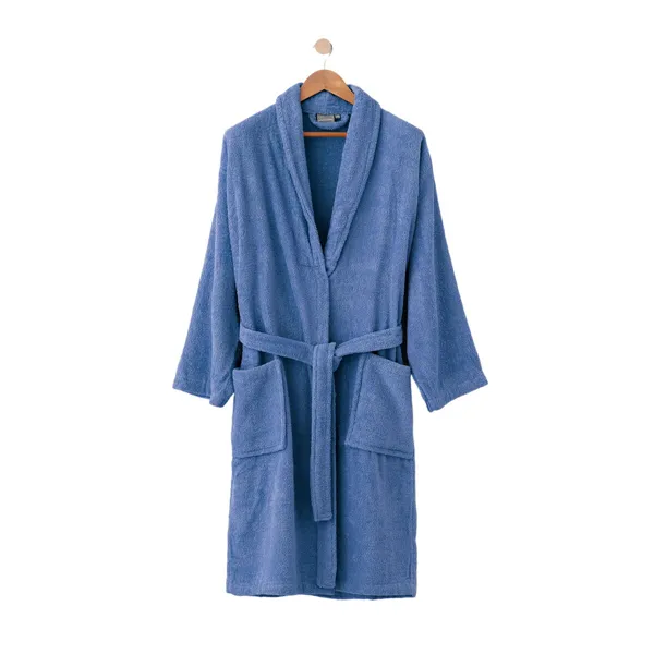 Dressing Gown Paduana Blue 450 g/m² 100% cotton