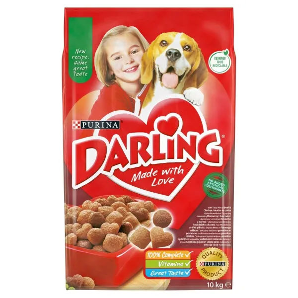 Lopbarība Purina Darling Pieaugušais Cālis Teļa gaļa 10 kg