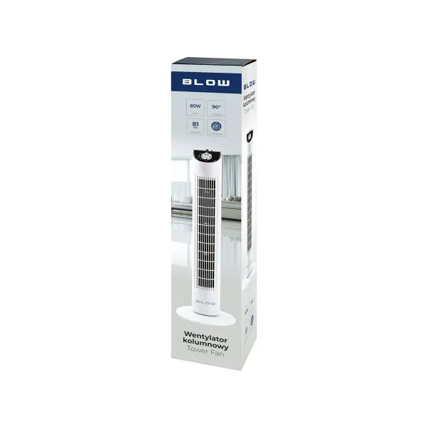 Vapaasti seisova tuuletin Blow 44-073# Valkoinen 80 W