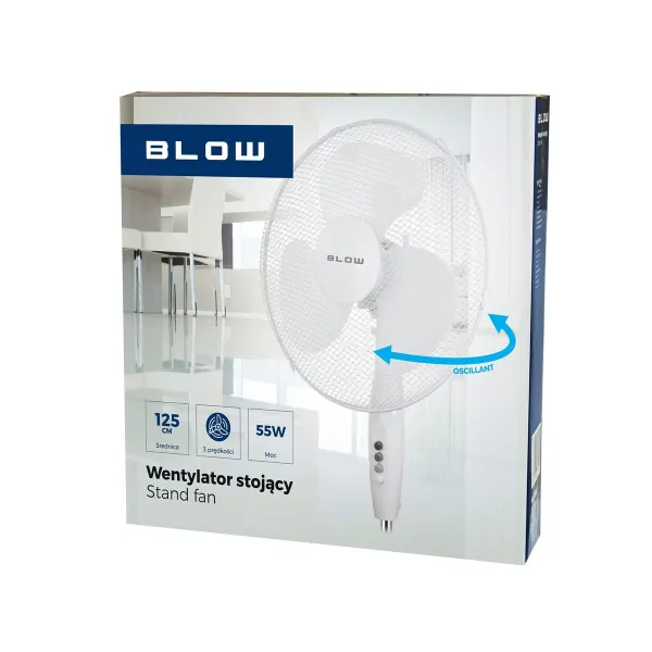 Vapaasti seisova tuuletin Blow 44-064# Valkoinen 110 W