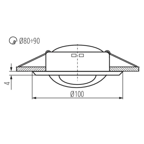 Ceiling-mounted spotlight fitting ARGUS