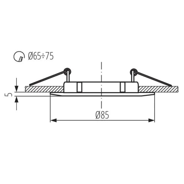 Ceiling-mounted spotlight fitting LUTO