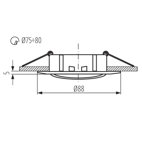 Ceiling-mounted spotlight fitting LUTO