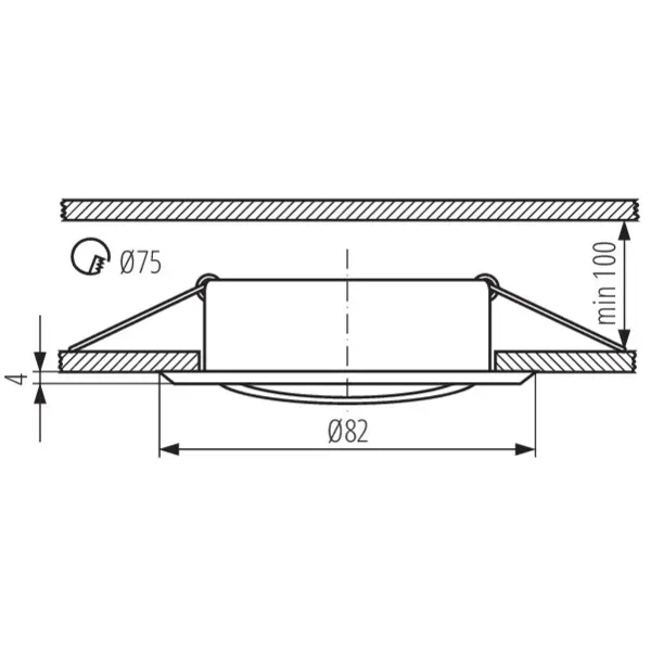 Ceiling-mounted spotlight fitting VIDI