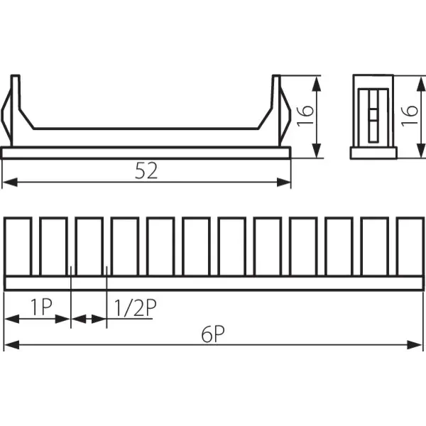 2X1P+8X1/2P end cap Z-DB