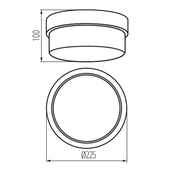 Ceiling-mounted light fitting with replaceable light source TUNA