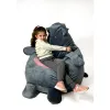 Pehmustettu istuin GO GIFT Harmaa Oxford Kissa 105 x 80 cm