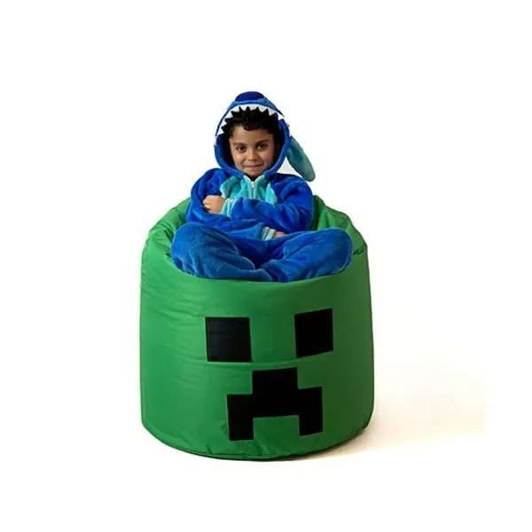 Fotelis GO GIFT Žalia Oxford minecraft