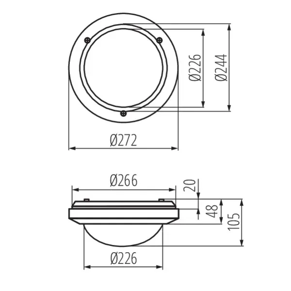 Ceiling-mounted light fitting with replaceable light source MARC DL