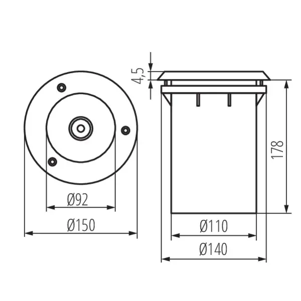 In-ground lighting fitting XARD DL