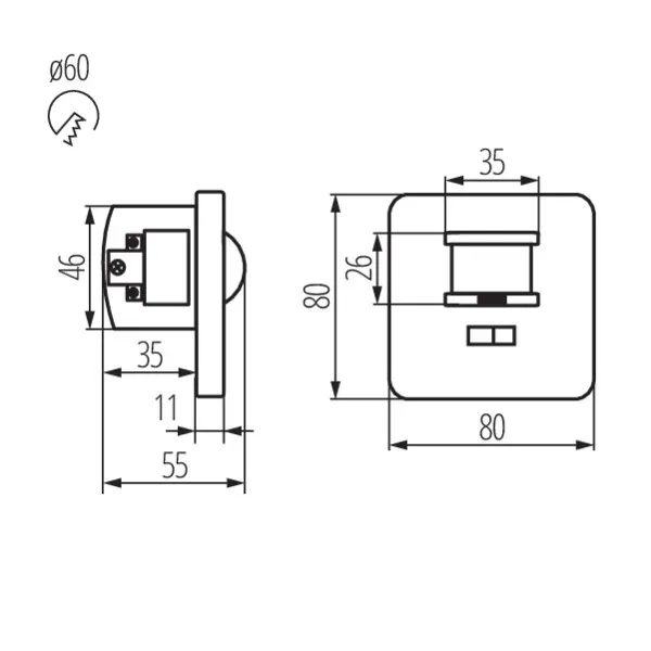 PIR motion sensor MERGE JQ