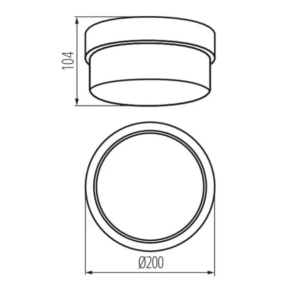 Ceiling-mounted light fitting with replaceable light source TUNA