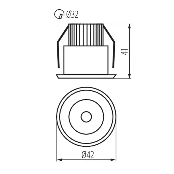 LED mirror light fitting HAXA