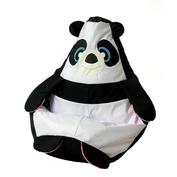 Pufs GO GIFT Balts Melns Oxford 105 x 80 cm