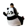 Pufs GO GIFT Balts Melns Oxford 105 x 80 cm