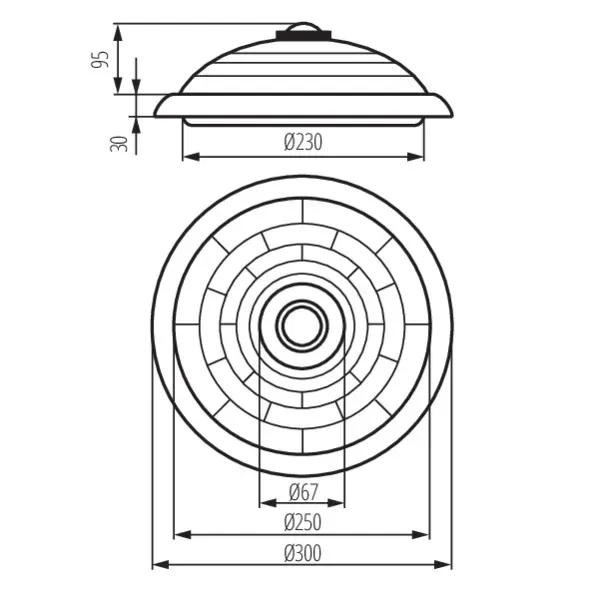 Ceiling-mounted light fitting with replaceable light source FOGLER DL