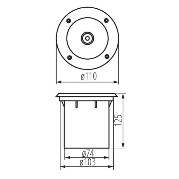 In-ground lighting fitting MORO N