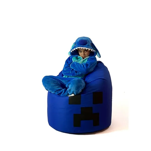 Fotelis GO GIFT Mėlyna Oxford minecraft