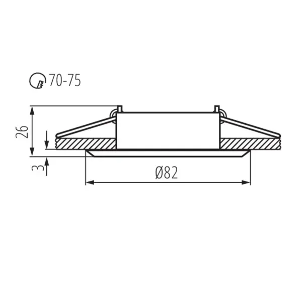 Ceiling-mounted spotlight fitting EVIT