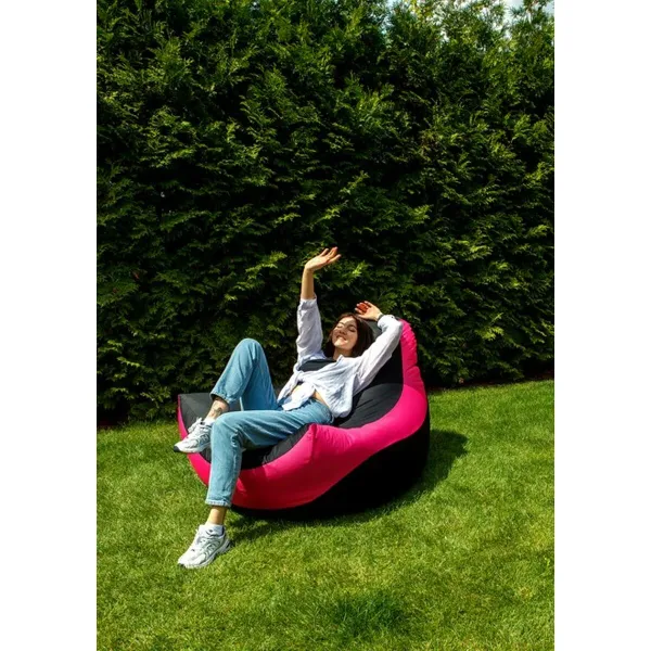 Pufs GO GIFT Melns Rozā Oxford tejido antidesgarros 140 x 100 x 100 cm 140 x 100 cm