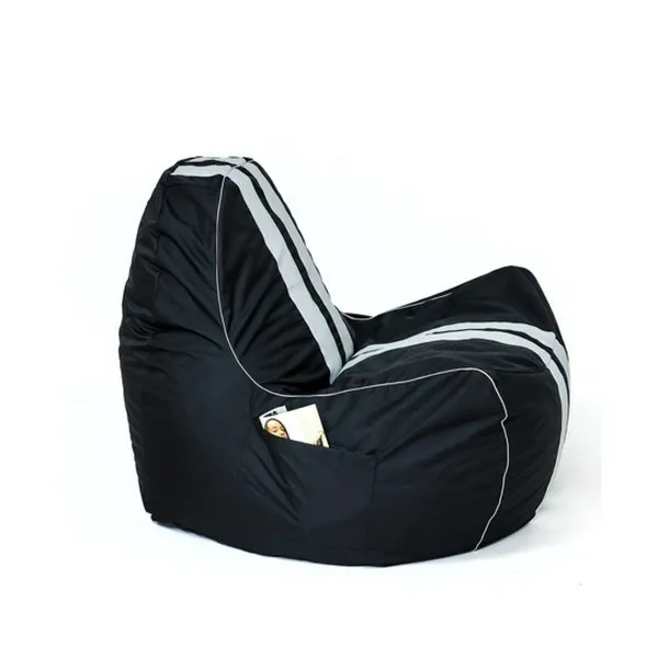Pufs GO GIFT Balts Melns Oxford tejido antidesgarros 140 x 100 x 100 cm 140 x 100 cm