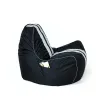 Pouffe GO GIFT White Black Oxford tejido antidesgarros 140 x 100 x 100 cm 140 x 100 cm