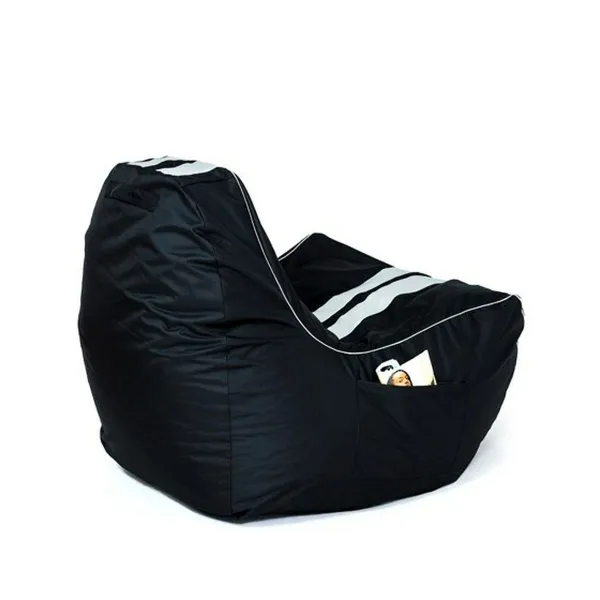 Pufs GO GIFT Balts Melns Oxford tejido antidesgarros 140 x 100 x 100 cm 140 x 100 cm