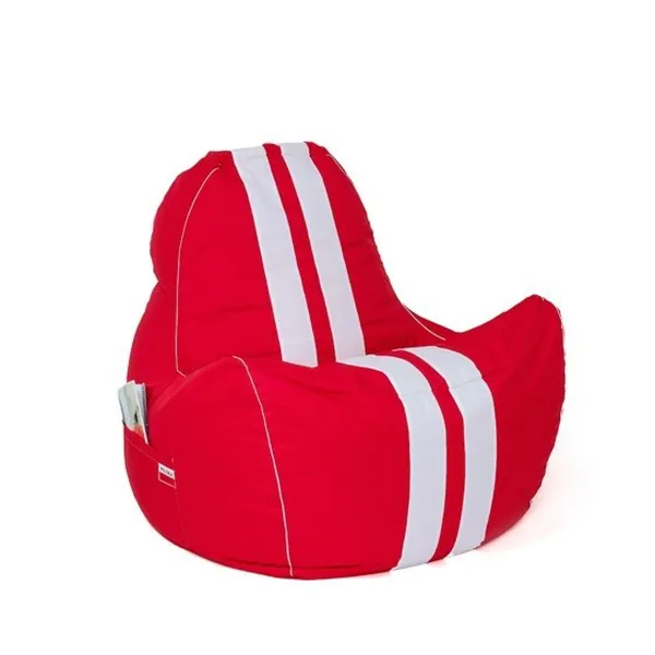 Pufs GO GIFT Balts Sarkans Oxford tejido antidesgarros 140 x 100 x 100 cm 140 x 100 cm